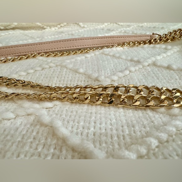 Tory Burch - Light Oak And Spark Gold - Duet Leather Shoulder Bag - Picture 13 of 16